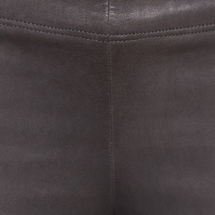 Pre Owned Joseph Grey Stretch Leather New Leggings S