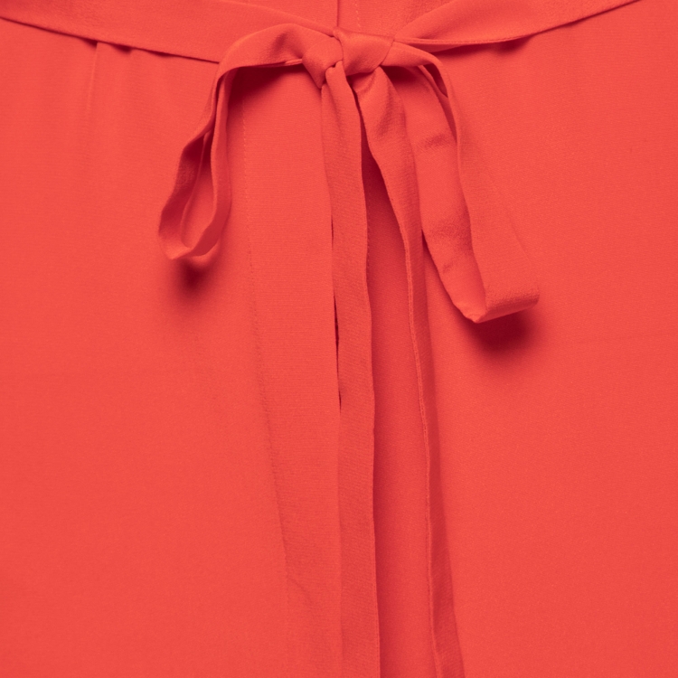 Pre Owned Joseph Red Silk Dold Shirt Dress M