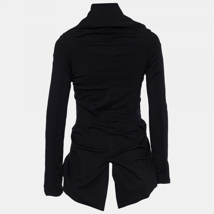 مملوكة مسبقًا Junya Watanabe Comme des Garcons Black Knit Button Front Top L