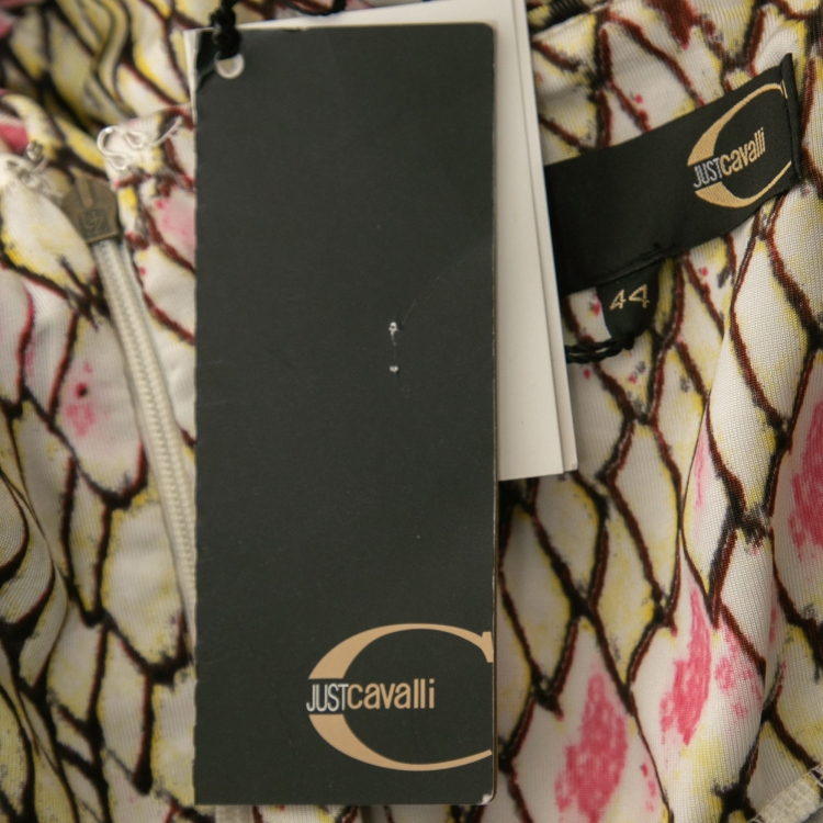 Pre Owned Just Cavalli Multicolor Animal Print Skirt Set M