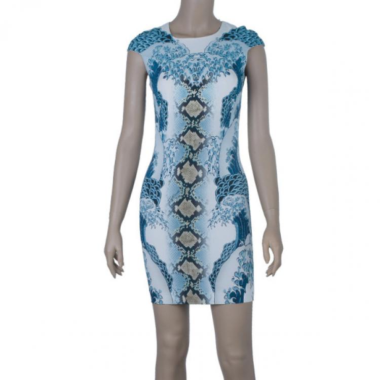Pre Owned Just Cavalli Multi-print Capsleeve Dress S