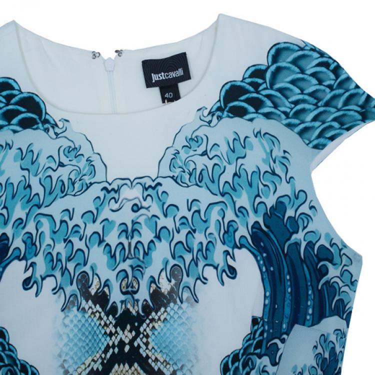 Pre Owned Just Cavalli Multi-print Capsleeve Dress S