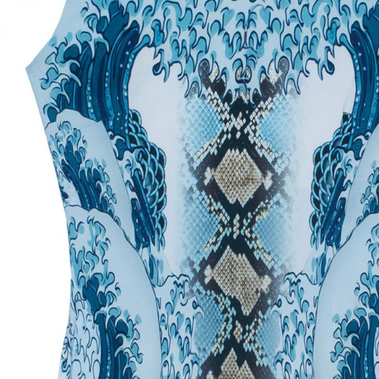 Pre Owned Just Cavalli Multi-print Capsleeve Dress S