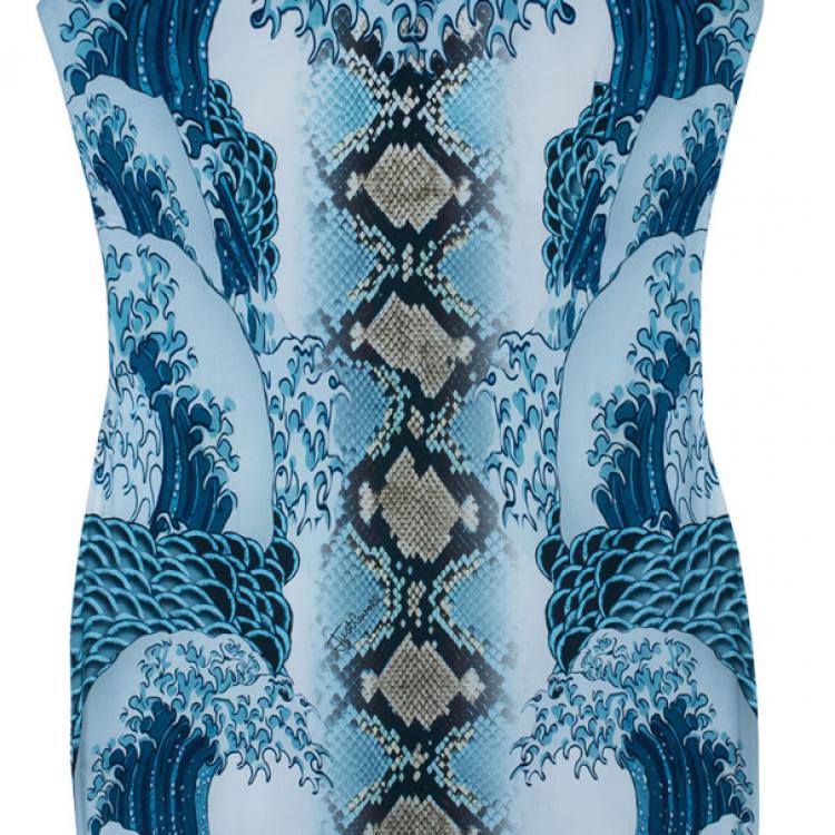 Pre Owned Just Cavalli Multi-print Capsleeve Dress S