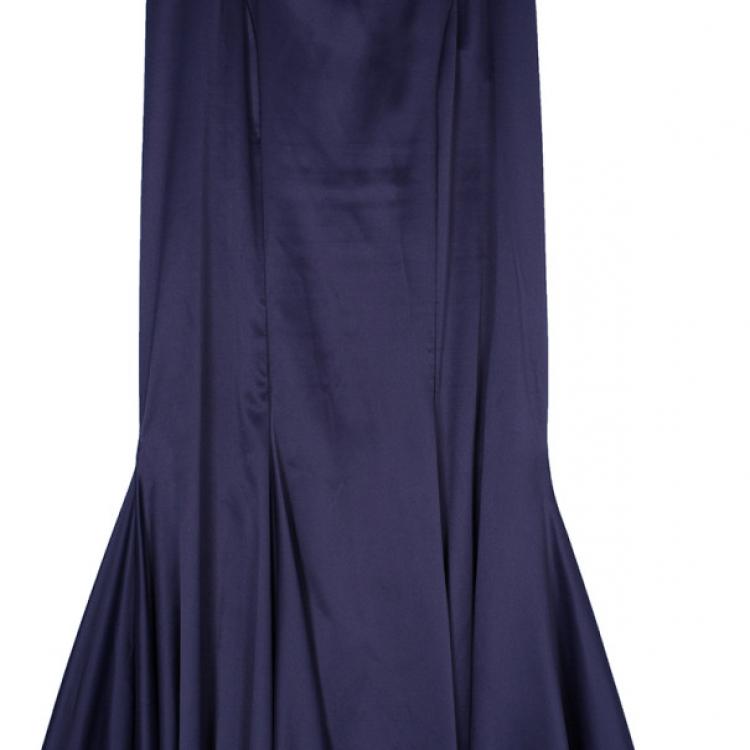 Pre Owned Just Cavalli Satin Purple Gown S