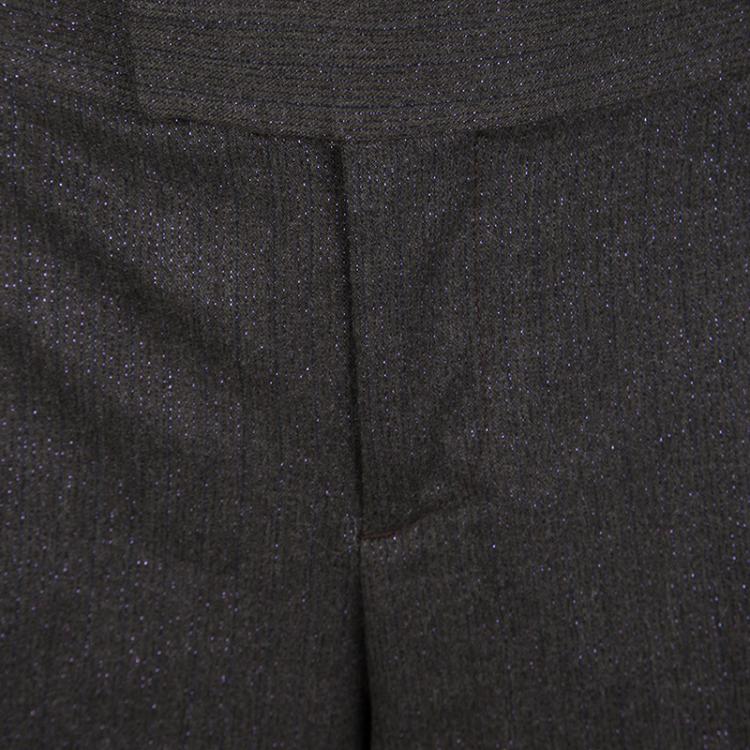 Pre Owned Just Cavalli Metallic Brown Pant Suit M