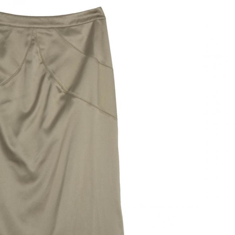 Pre Owned Just Cavalli Fishtail Satin Maxi Skirt M