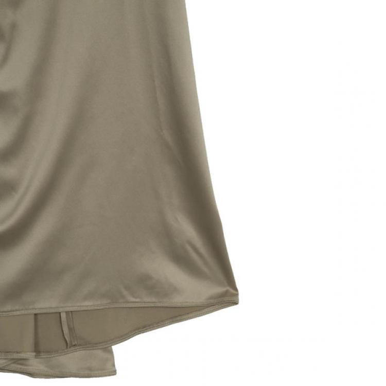 Pre Owned Just Cavalli Fishtail Satin Maxi Skirt M