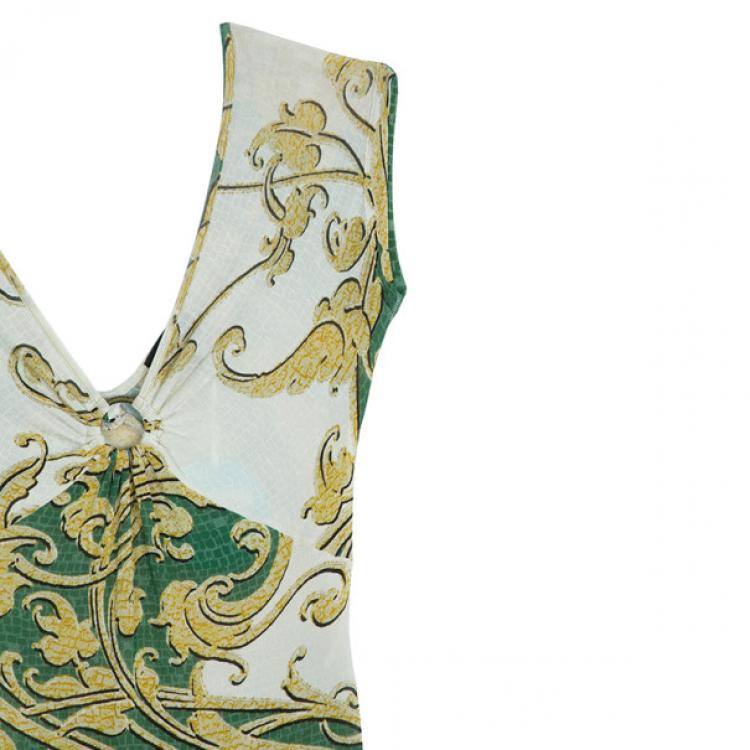 Pre Owned Just Cavalli Abstract Print Dress M