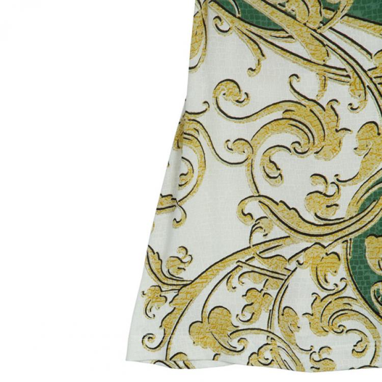 Pre Owned Just Cavalli Abstract Print Dress M