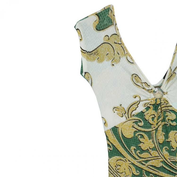 Pre Owned Just Cavalli Abstract Print Dress M