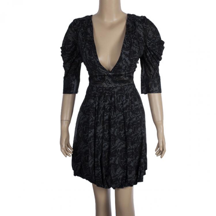 Pre Owned Just Cavalli Short Printed Dress M