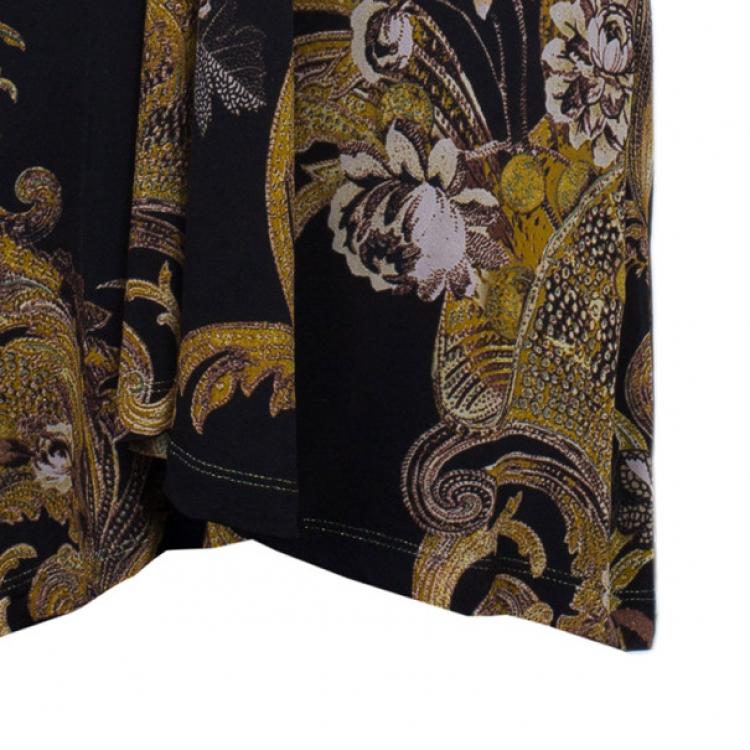 مملوكة مسبقًا Just Cavalli Scarf Print Stretch Top M