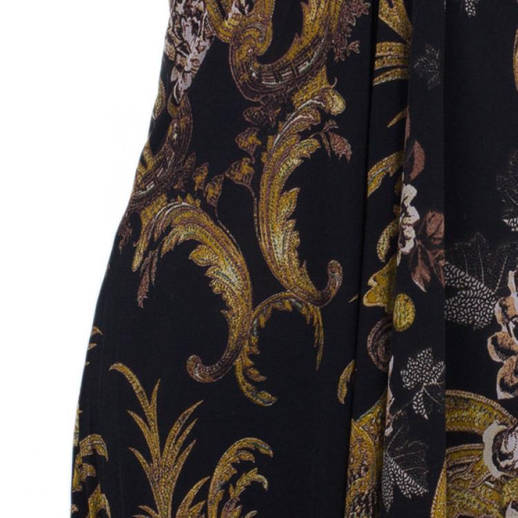 مملوكة مسبقًا Just Cavalli Scarf Print Stretch Top M