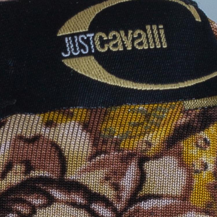 مملوكة مسبقًا Just Cavalli Scarf Print Stretch Top M
