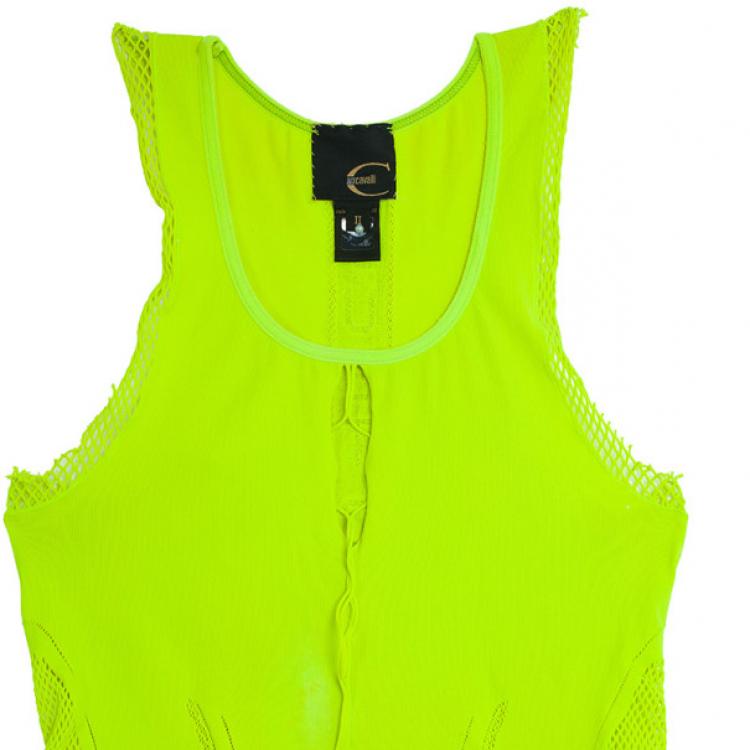 Pre Owned Just Cavalli Neon Stretch Top S