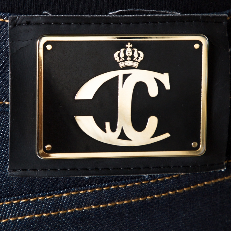 Pre Owned Just Cavalli Navy Blue Denim Slim Fit Jeans L