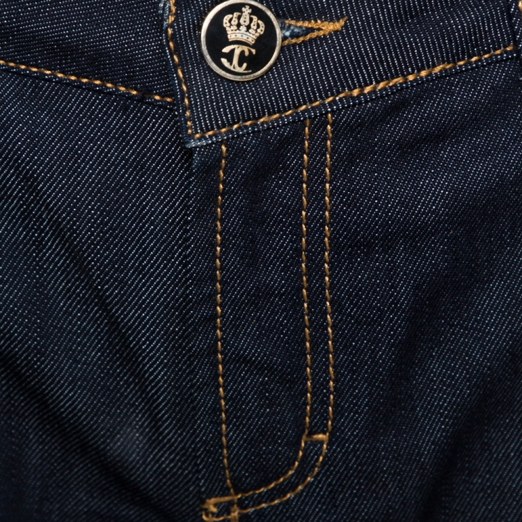 Pre Owned Just Cavalli Navy Blue Denim Slim Fit Jeans L