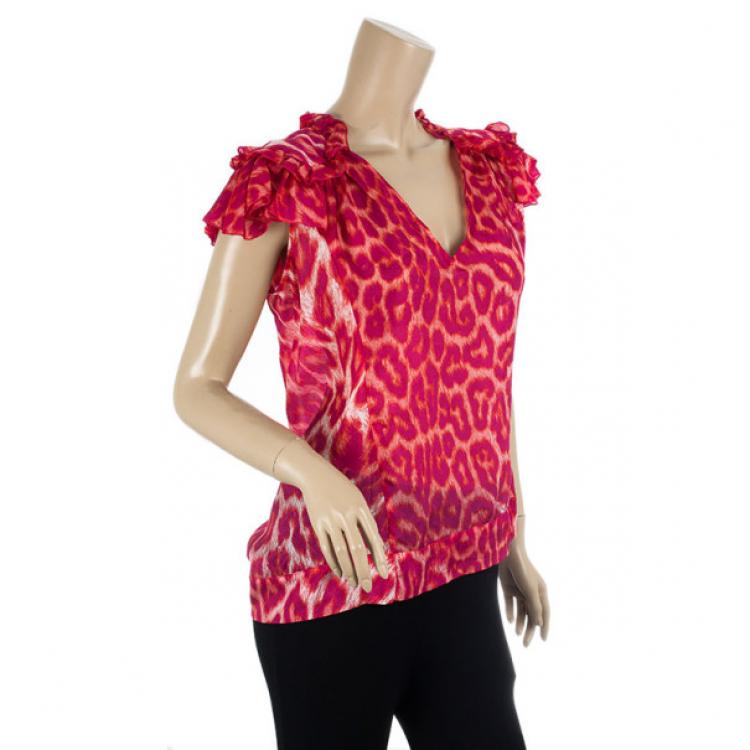 Pre Owned Just Cavalli Silk Blouse S