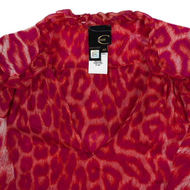 Pre Owned Just Cavalli Silk Blouse S