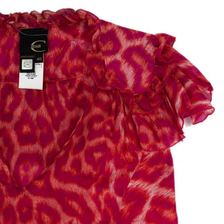 Pre Owned Just Cavalli Silk Blouse S