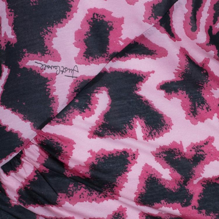 Pre Owned Just Cavalli Leopard Print Scoop Neck Dress S