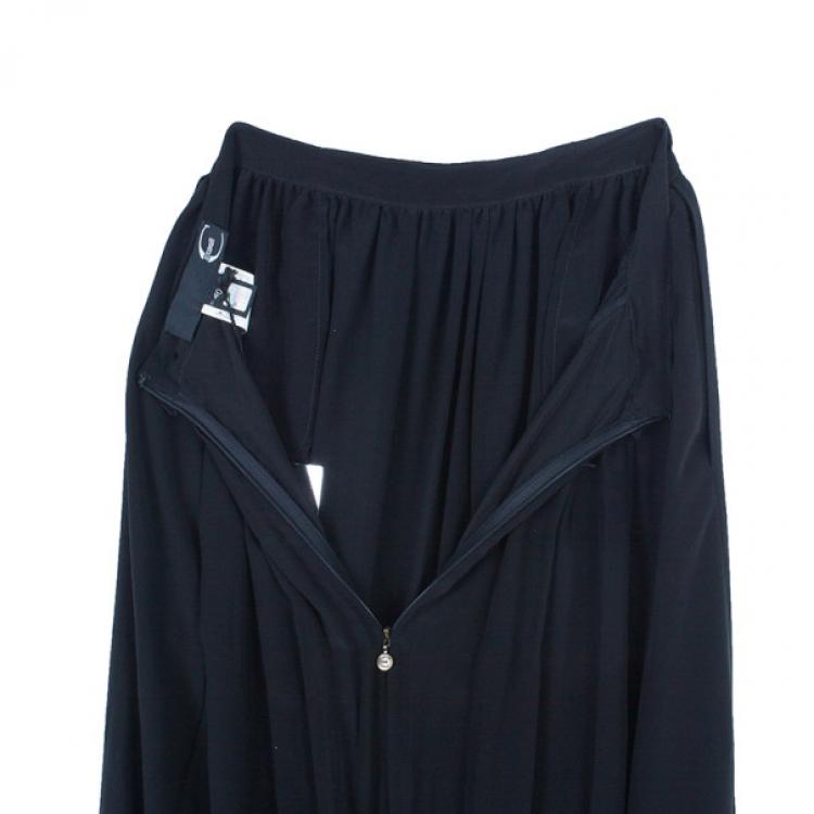 Pre Owned Just Cavalli Black Chiffon Maxi Skirt S