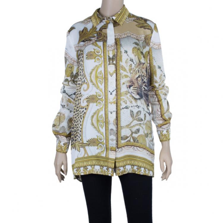 Pre Owned Just Cavalli Printed Shirt M