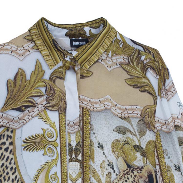 Pre Owned Just Cavalli Printed Shirt M
