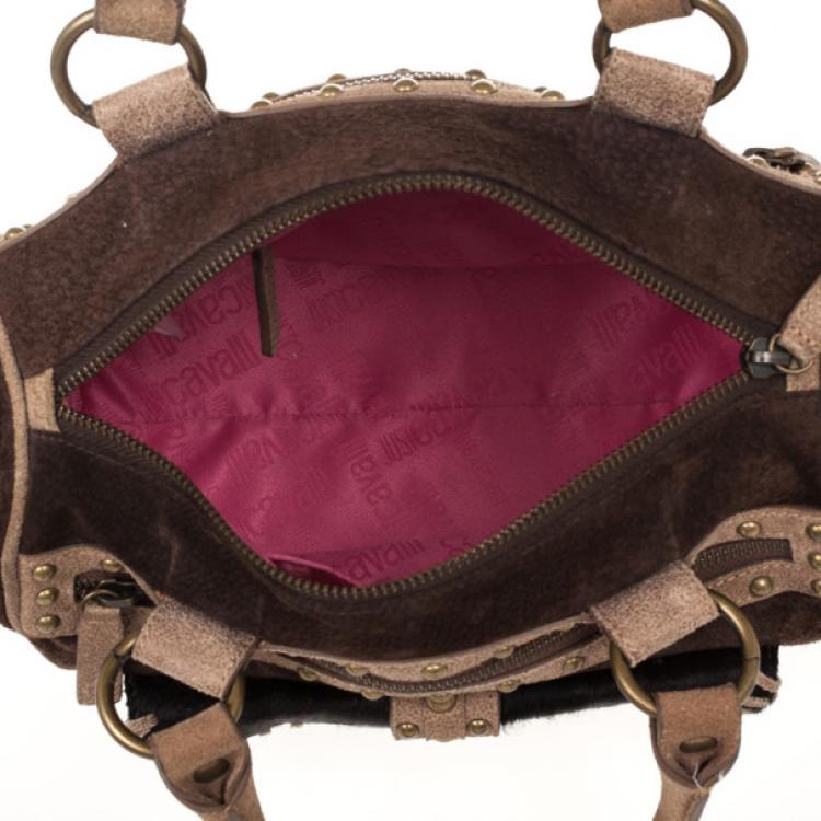 Pre Owned Just Cavalli Pony Hair and Suede Satchel