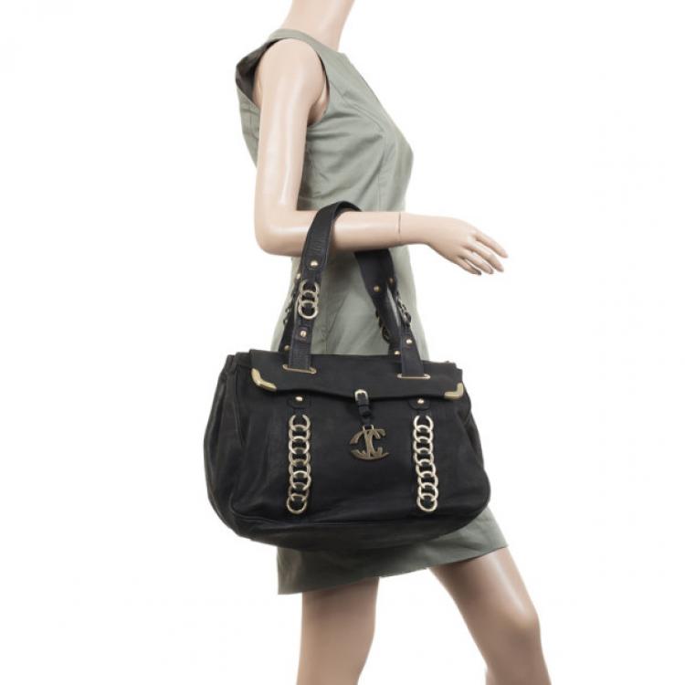 Pre Owned Just Cavalli Black Medium Leather Bag