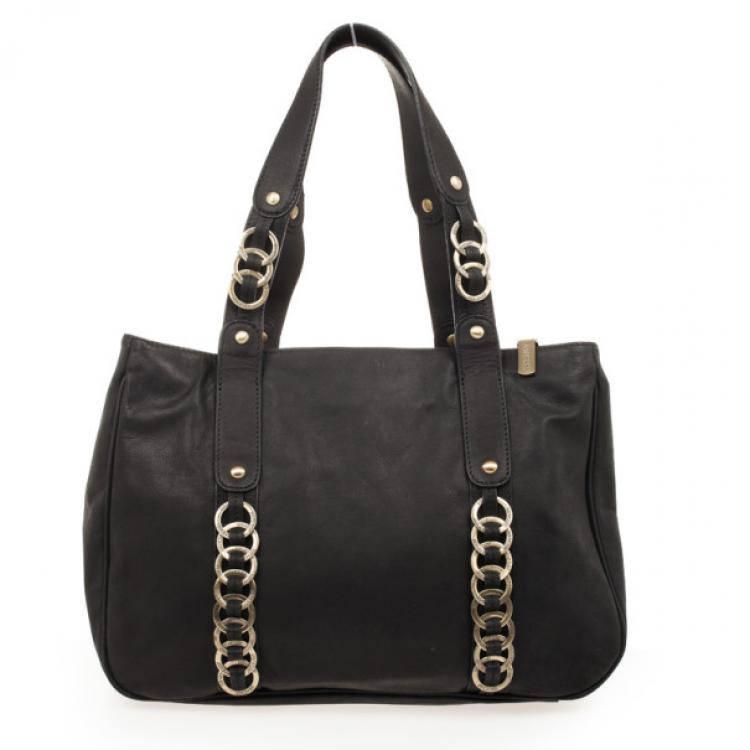 Pre Owned Just Cavalli Black Medium Leather Bag