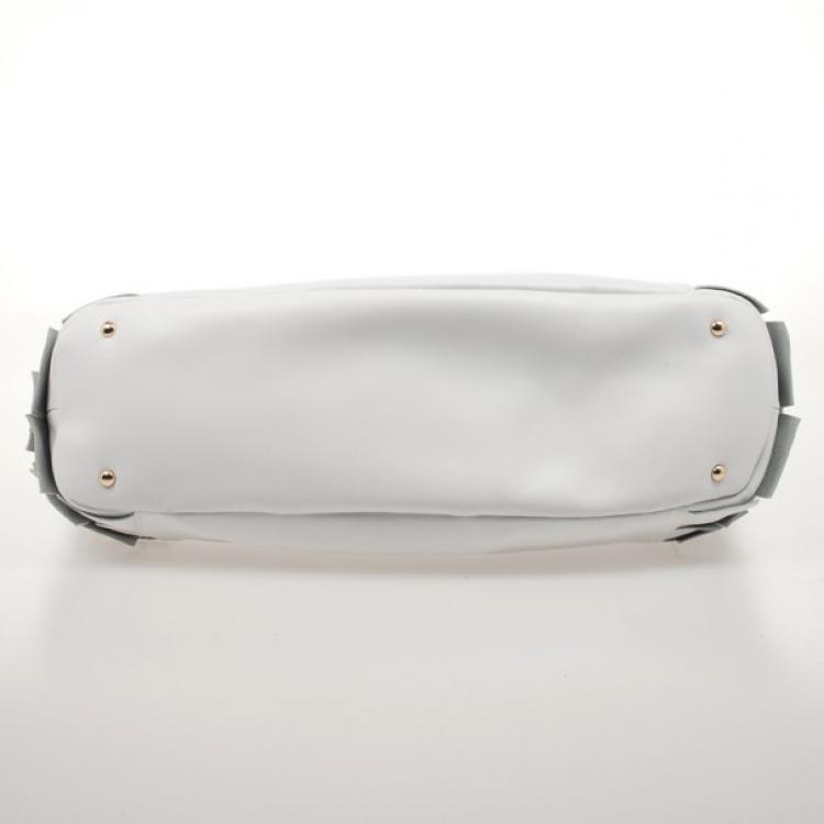 Pre Owned Just Cavalli White Calipso Large Shoulder Hobo