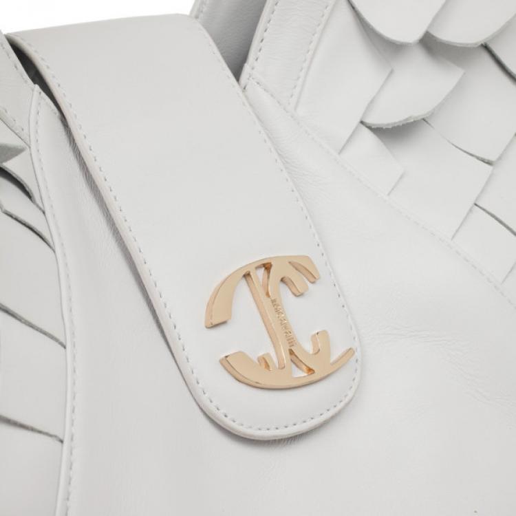 Pre Owned Just Cavalli White Calipso Large Shoulder Hobo