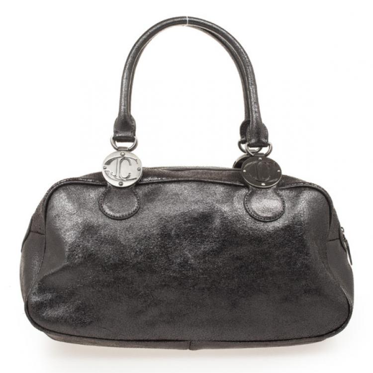 Pre Owned Just Cavalli Grey Medium Leather Bag