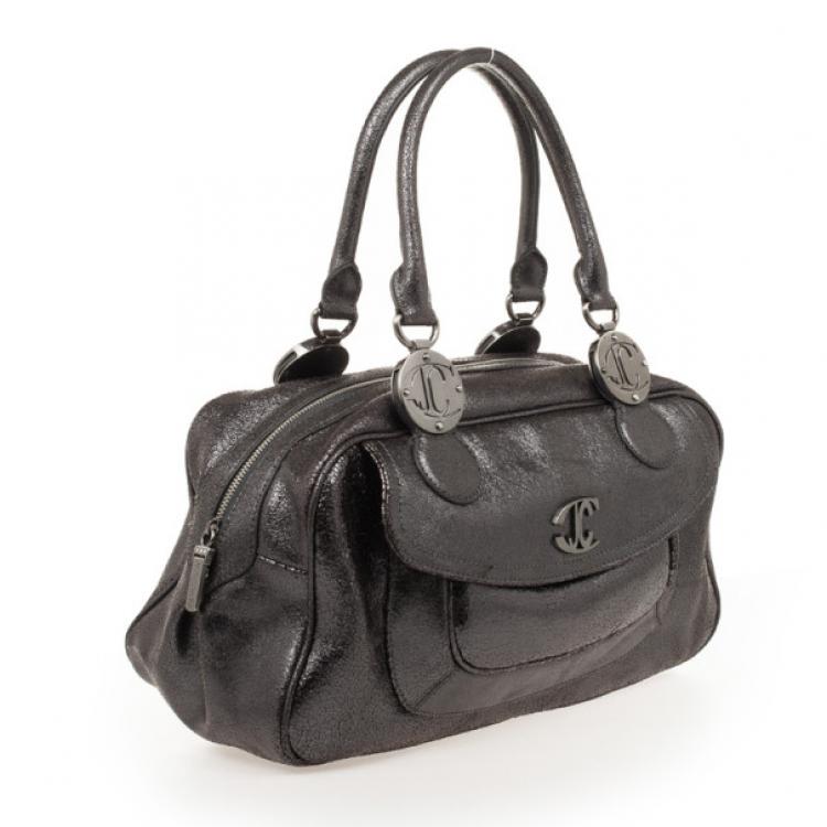 Pre Owned Just Cavalli Grey Medium Leather Bag