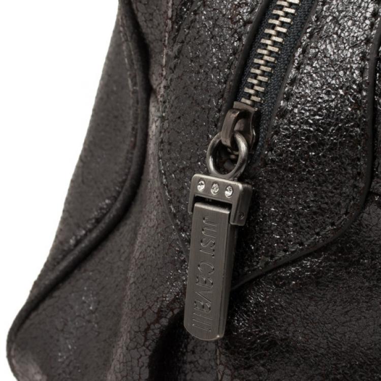Pre Owned Just Cavalli Grey Medium Leather Bag