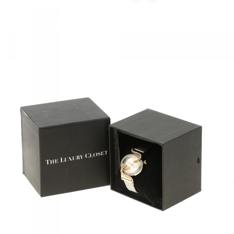 Pre Owned Just Cavalli Sin JC 2H Two Tone Stainless Steel 80824 Women's wristwatch 35 mm