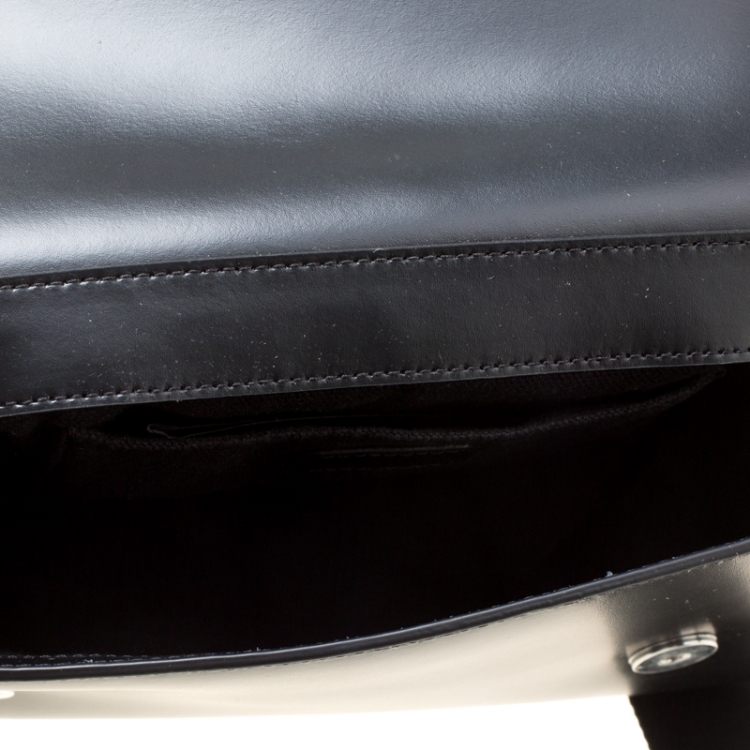 Pre Owned Karl Lagerfeld Black Leather k Sport Shoulder Bag  