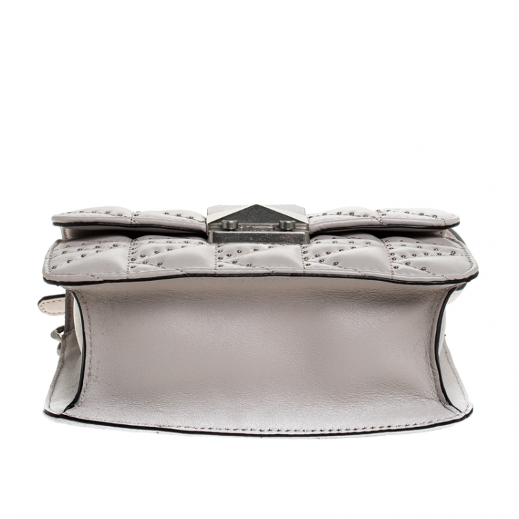 Pre Owned Karl Lagerfeld Taupe K Kuilted Studs Crossbody Bag 