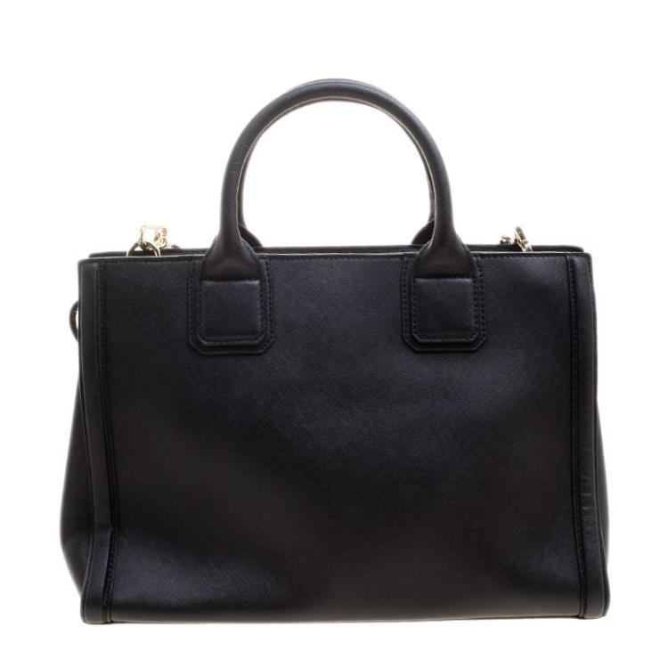 Pre Owned Karl Lagerfeld Black Leather K Klassik Tote