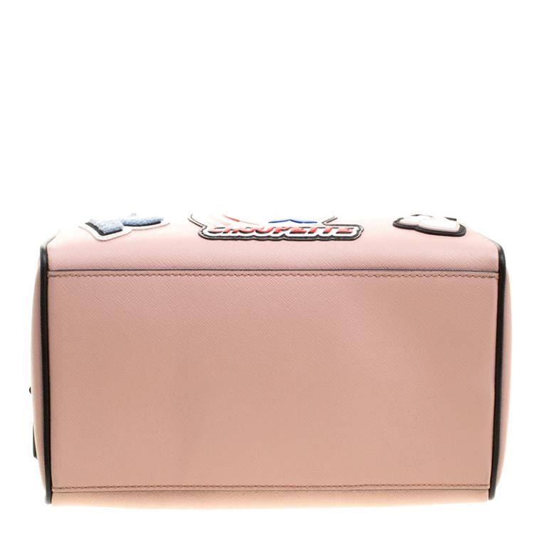 Pre Owned Karl Lagerfeld Blush Pink Coated Canvas K/Jet Choupette Mini Duffel Bag