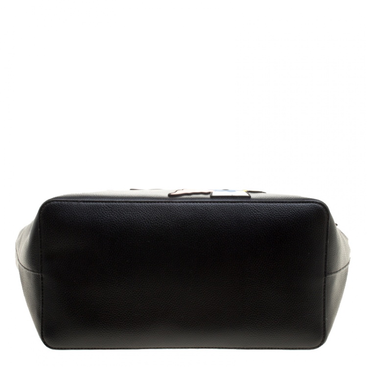 Pre Owned Karl Lagerfield Black PVC Choupette Beach Shopper Tote