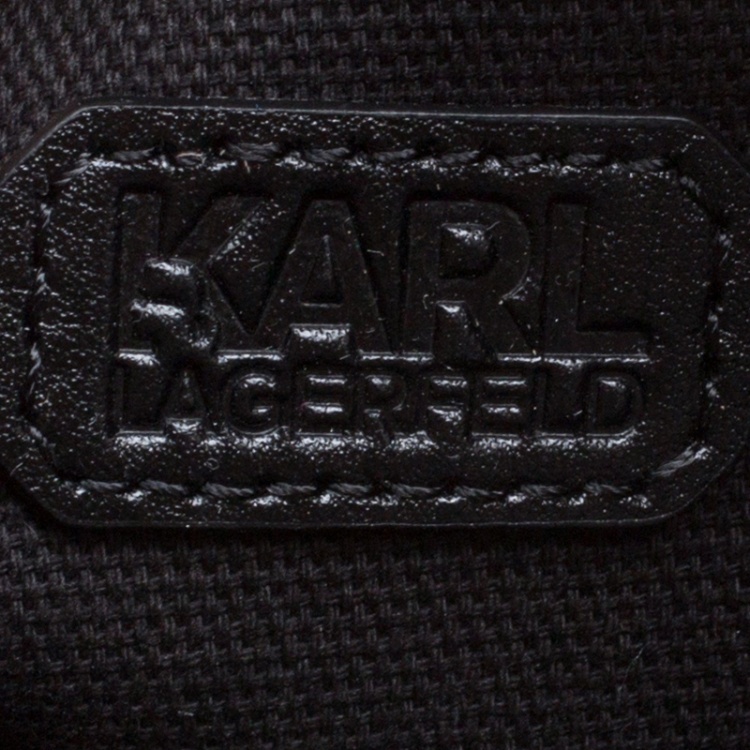 Pre Owned Karl Lagerfield Black PVC Choupette Beach Shopper Tote