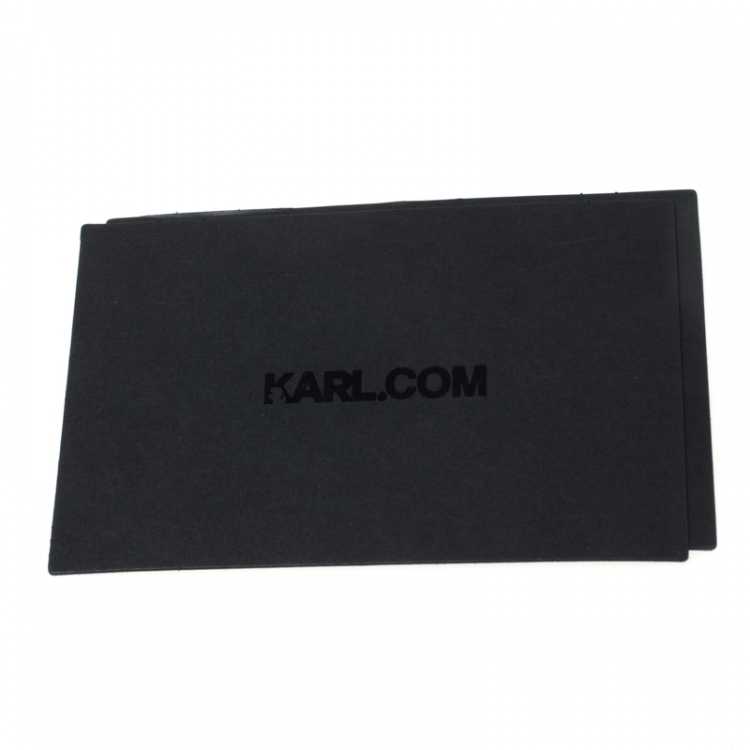 Pre Owned Karl Lagerfeld Black Leather K Klassik Tote