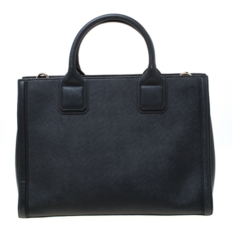 Pre Owned Karl Lagerfeld Black Leather K Klassik Tote