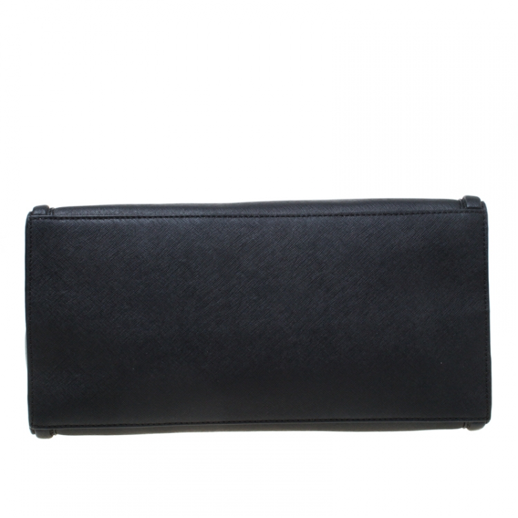 Pre Owned Karl Lagerfeld Black Leather K Klassik Tote