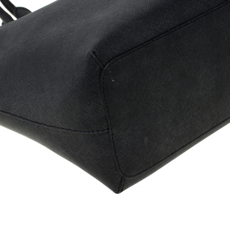 Pre Owned Karl Lagerfeld Black Leather Tote