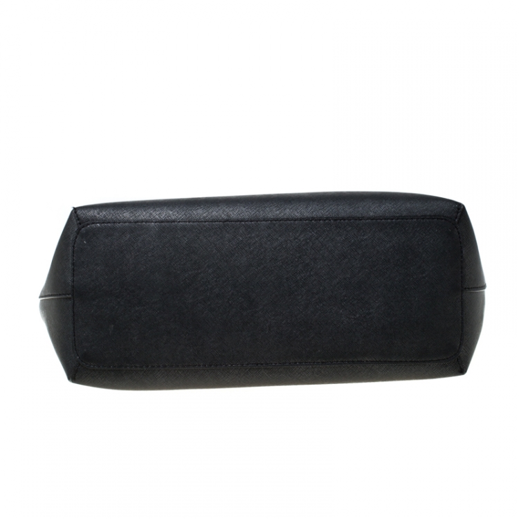 Pre Owned Karl Lagerfeld Black Leather Tote