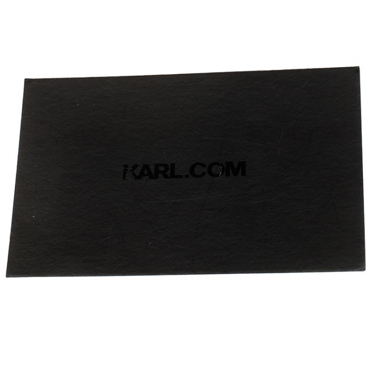 Pre Owned Karl Lagerfeld Black/White Treasure Box Chain Clutch